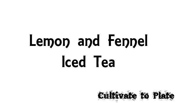 Lemon and Fennel Iced Tea